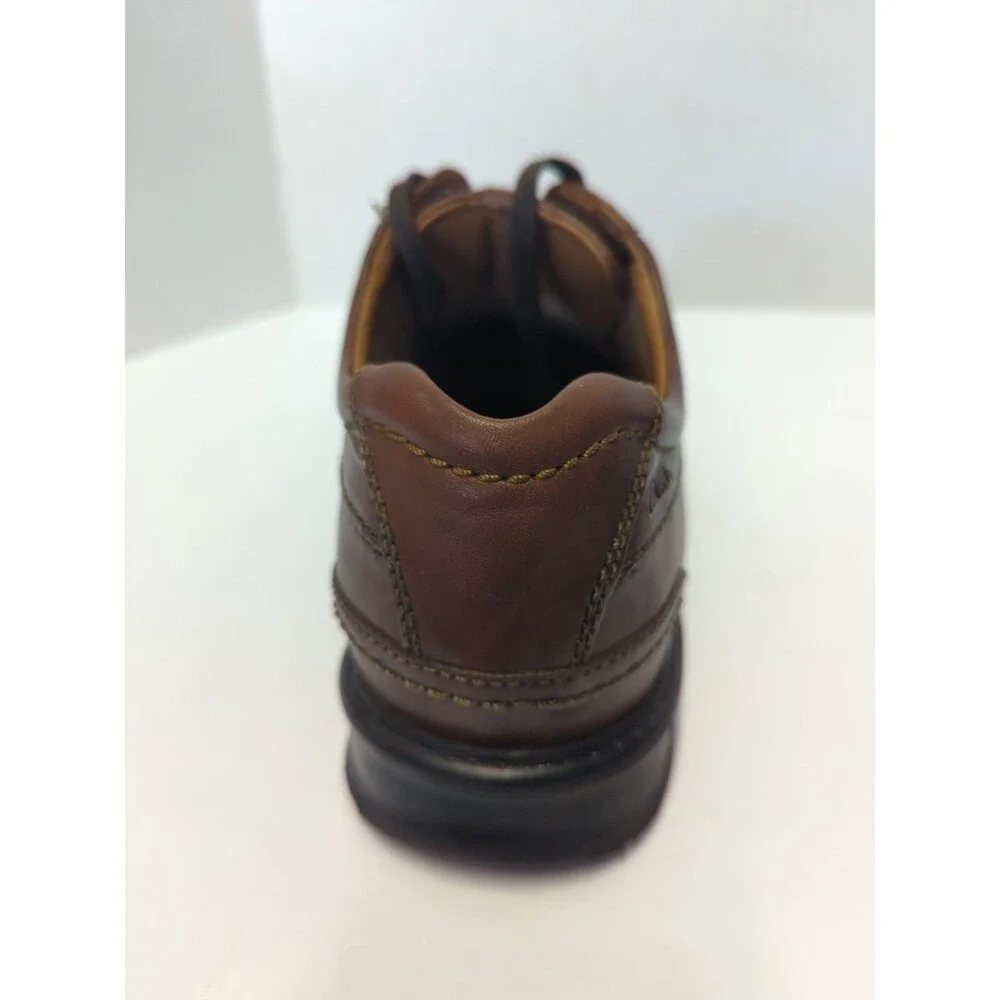 CLARKS Colson Over Brown Leather Oxfords Men's 10.5 Casual Shoes Great Condition